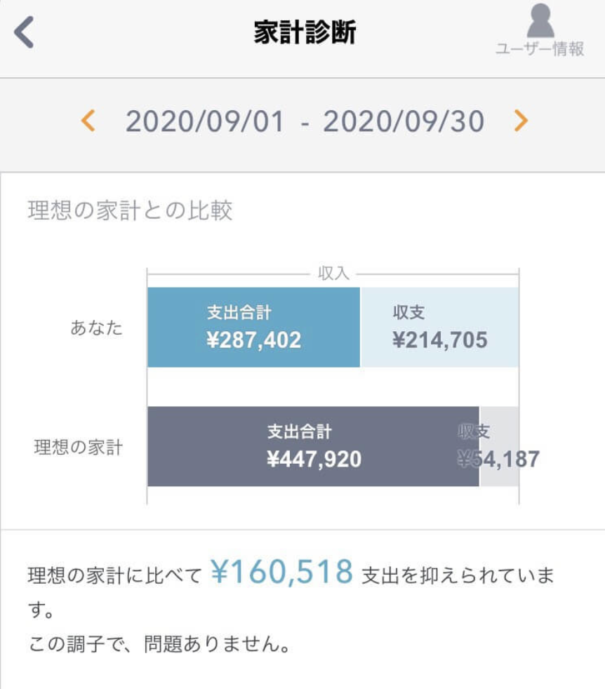 マネーフォワード　家計診断